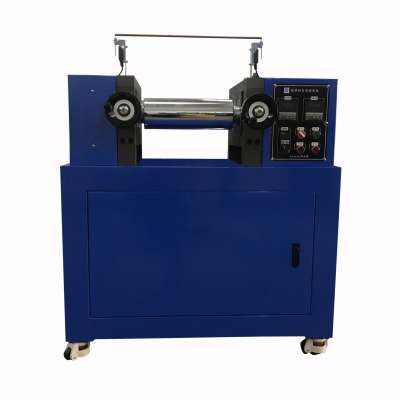 Lab two roll mixing machine with electrical heating